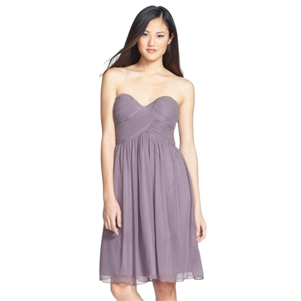 Amsale‎ Violet 100% Silk Cocktail Dress Size 4